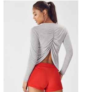 Fabletics long sleeve slit back tee
